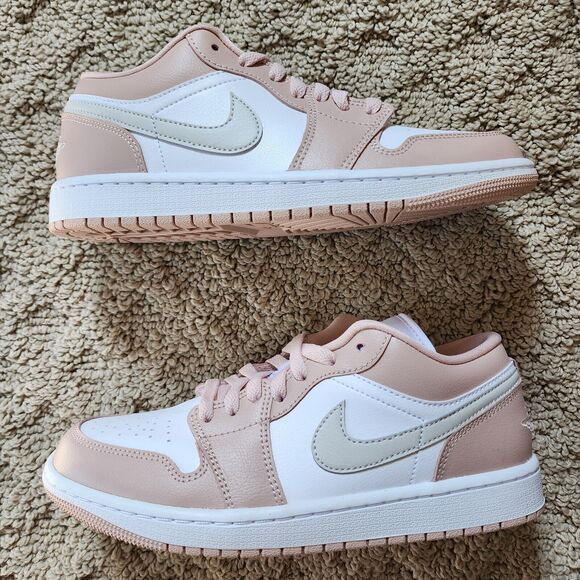 Wmns Air Jordan 1 Low Pink White Grey Brand New Sz 8.5 - Picture 2 of 8